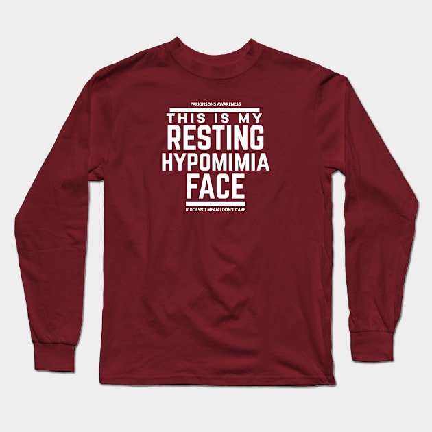 This Is My Resting hypomimia Face (Face Mask) Long Sleeve T-Shirt by SteveW50